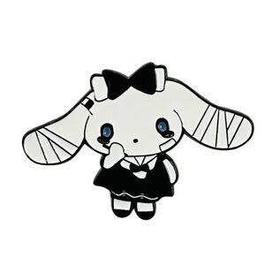 Cinnamoroll Black and White Sanrio Goth Fan Art Enamel Pin Lapel Pin